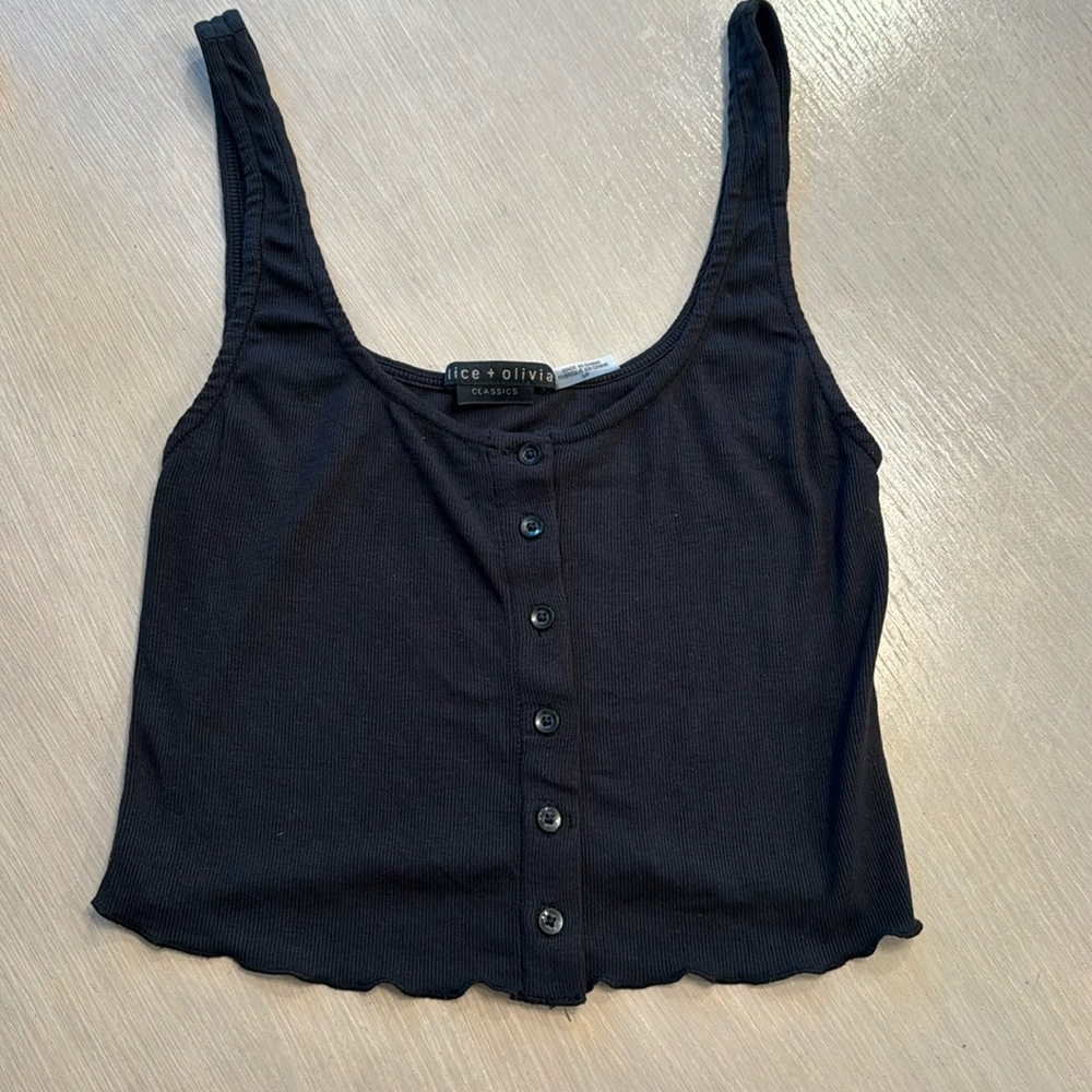 Alice and Olivia button down tank top size small
